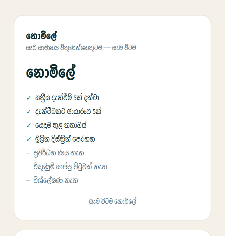 සීමාවකට නැවත නැවත ළඟා වන විට පමණක් සැලසුම් දෙස බලන්න: එකවර දැන්වීම් පහකට වඩා අවශ්ය නම්, වැඩි ඡායාරූප අවශ්ය නම්, හෝ ඔබේ දැන්වීම් ඉහළින් පෙනීමට අවශ්ය නම්.