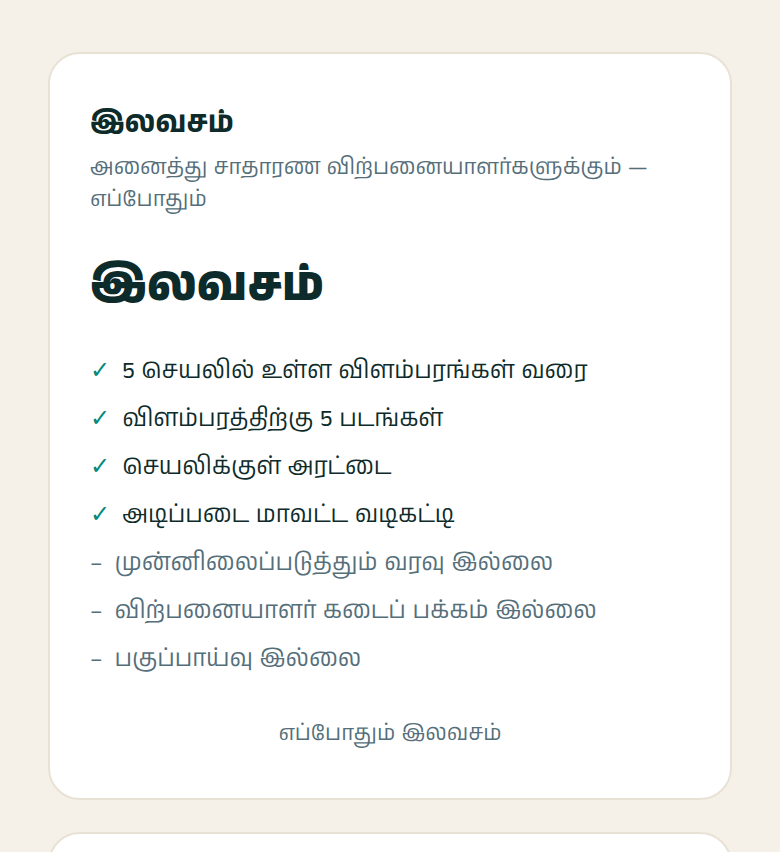 ஒரு வரம்பை மீண்டும் மீண்டும் எட்டும்போது மட்டுமே திட்டங்களைப் பாருங்கள்: ஒரே நேரத்தில் ஐந்துக்கு மேல் விளம்பரங்கள் வேண்டும், அல்லது அதிக படங்கள், அல்லது உங்கள் விளம்பரம் மேலே தெரிய வேண்டும்.